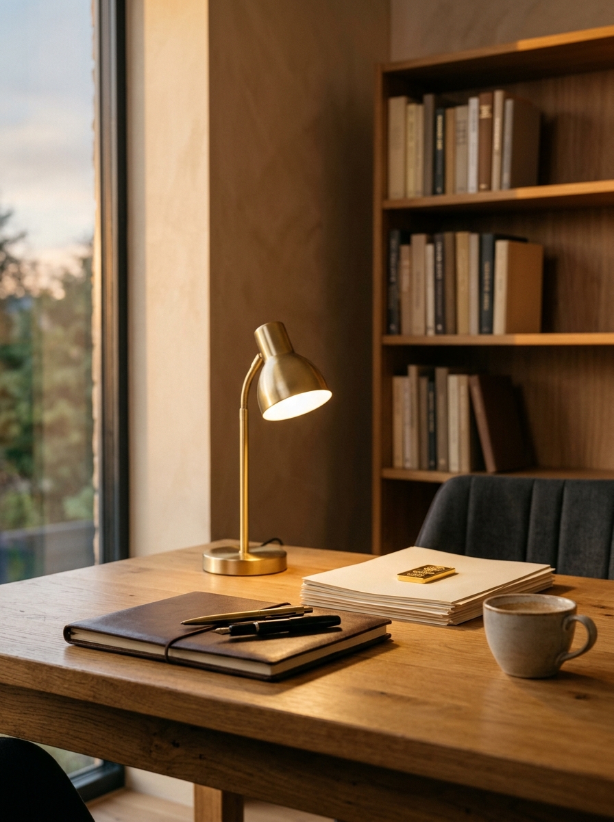Arbeitsplatz von Christian Hauser – persönliche Beratung zu Immobilien und Edelmetallen in Mittelthüringen